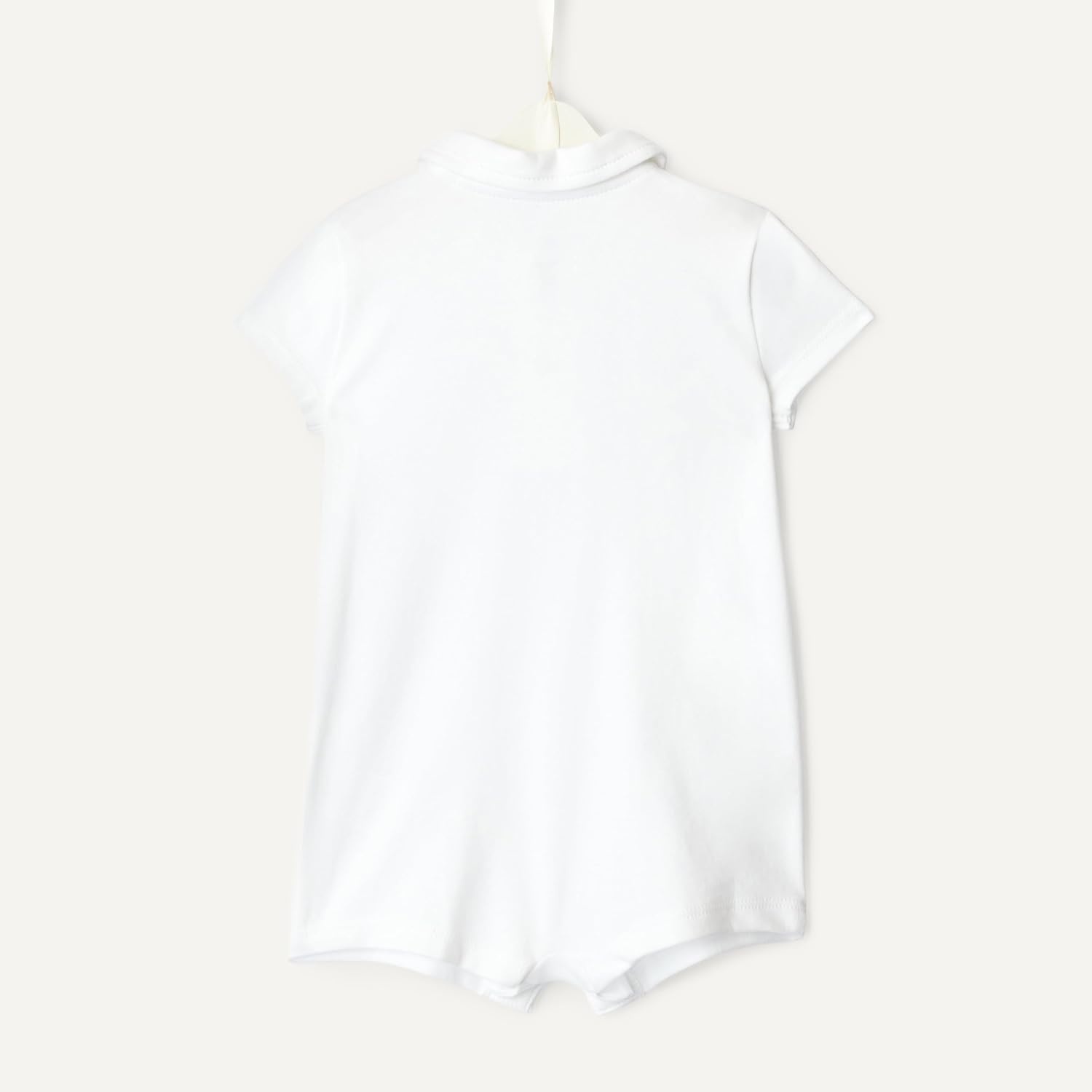 image:imageAmazon Essentials x Sofia Grainge Baby Boys Short Sleeve Cotton Romper with Snap Closure BreathableLight BlueWhite