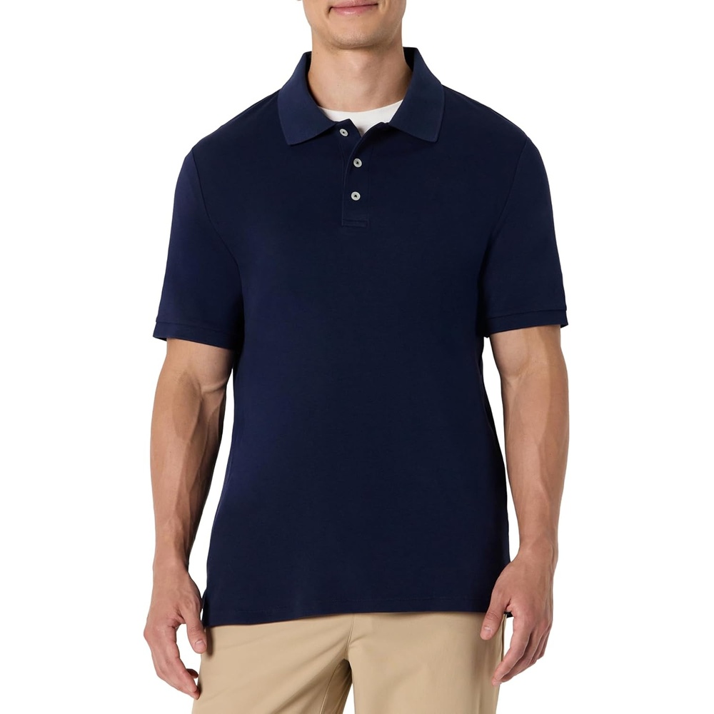 image:imageAmazon Essentials Mens Interlock Polo ShirtNavy