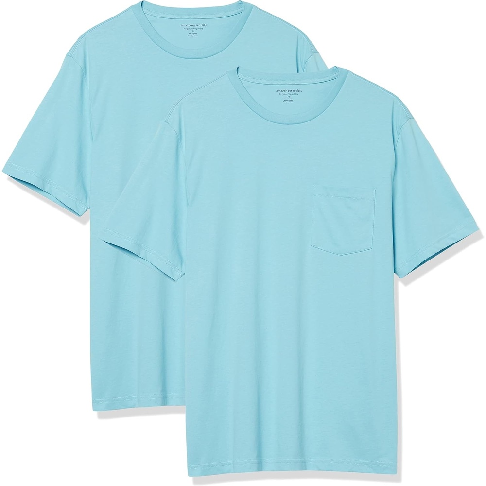 image:imageAmazon Essentials Mens ShortSleeve Crewneck Pocket TShirtsCharcoal HeatherCharcoal Heather