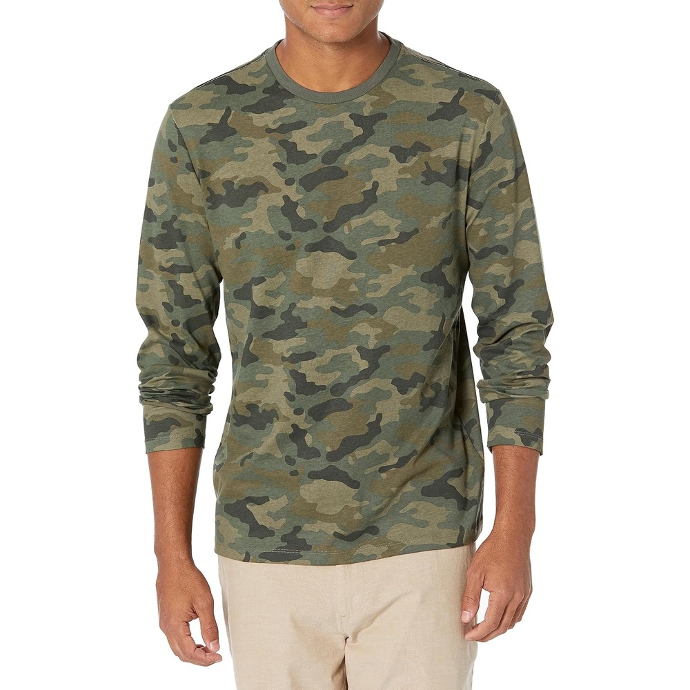 image:imageAmazon Essentials Mens SlimFit Long Sleeve TShirtCamo Print