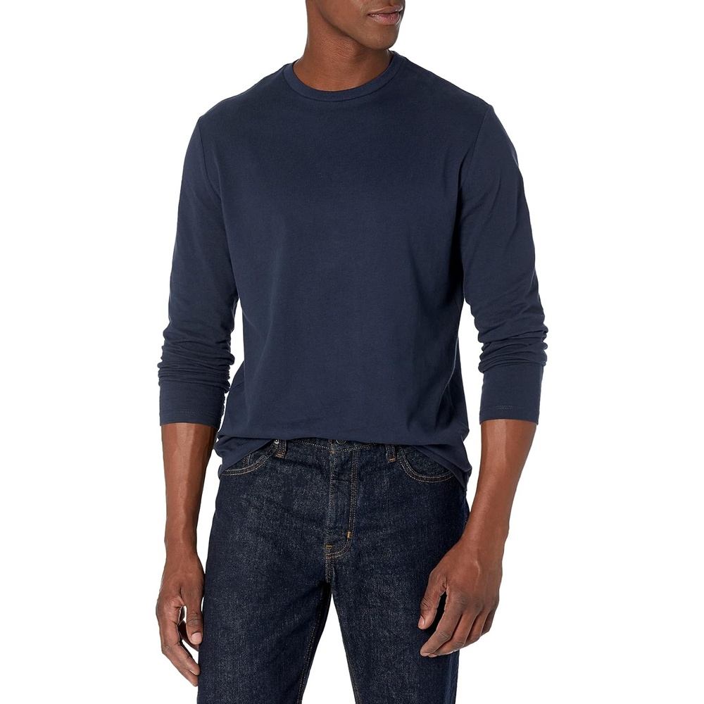 image:imageAmazon Essentials Mens SlimFit Long Sleeve TShirtNavy