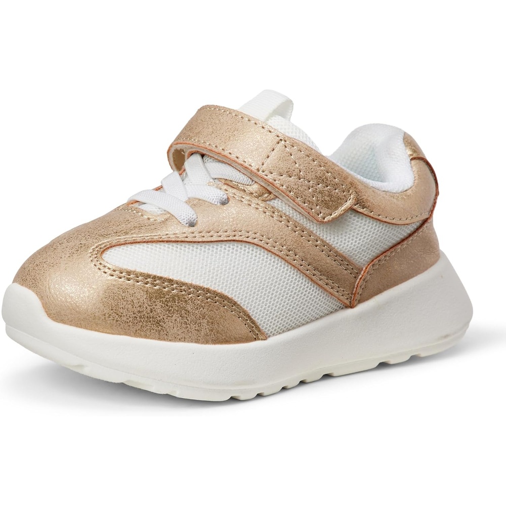 image:imageAmazon Essentials Unisex Kids and Toddlers Hook and Loop Athletic Sneakers for Boys and GirlsMetallic Gold
