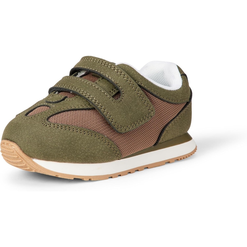 image:imageAmazon Essentials Unisex Toddlers Hook amp Loop Athletic SneakersOliveBrown