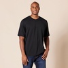 Amazon Essentials Henley Shirts for Men, Short Sleeve, Quick-Dry Jersey, Regular-Fit, 2-Pack(Black)