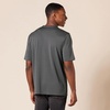 Amazon Essentials Henley Shirts for Men, Short Sleeve, Quick-Dry Jersey, Regular-Fit, 2-Pack(Black/Charcoal)