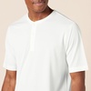 Amazon Essentials Henley Shirts for Men, Short Sleeve, Quick-Dry Jersey, Regular-Fit, 2-Pack(Blue/White)