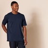 Amazon Essentials Henley Shirts for Men, Short Sleeve, Quick-Dry Jersey, Regular-Fit, 2-Pack(Dark Navy/White)