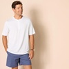 Amazon Essentials Henley Shirts for Men, Short Sleeve, Quick-Dry Jersey, Regular-Fit, 2-Pack(White)