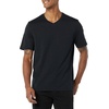 Amazon Essentials Men’s Cotton Short-Sleeve V-Neck T-Shirts, Pack of 2(Black/Black)