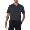 Amazon Essentials Men’s Cotton Short-Sleeve V-Neck T-Shirts, Pack of 2(Black/Charcoal Heather)