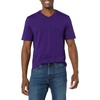Amazon Essentials Men’s Cotton Short-Sleeve V-Neck T-Shirts, Pack of 2(Black/Dark Purple)