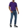 Amazon Essentials Men’s Cotton Short-Sleeve V-Neck T-Shirts, Pack of 2(Black/Dark Purple)