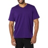 Amazon Essentials Men’s Cotton Short-Sleeve V-Neck T-Shirts, Pack of 2(Black/Dark Purple)