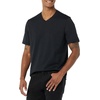 Amazon Essentials Men’s Cotton Short-Sleeve V-Neck T-Shirts, Pack of 2(Black/Navy)