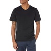 Amazon Essentials Men’s Cotton Short-Sleeve V-Neck T-Shirts, Pack of 2(Black/Olive)