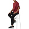 Amazon Essentials Men’s Cotton Short-Sleeve V-Neck T-Shirts, Pack of 2(Charcoal Heather/Burgundy)