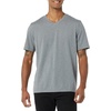 Amazon Essentials Men’s Cotton Short-Sleeve V-Neck T-Shirts, Pack of 2(Heather Grey  Cactus Print)