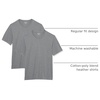 Amazon Essentials Men’s Cotton Short-Sleeve V-Neck T-Shirts, Pack of 2(Heather Grey/Heather Grey)