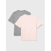 Amazon Essentials Men’s Cotton Short-Sleeve V-Neck T-Shirts, Pack of 2(Heather Grey/Pale Pink)