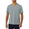 Amazon Essentials Men’s Cotton Short-Sleeve V-Neck T-Shirts, Pack of 2(Heather Grey/Pale Pink)