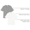 Amazon Essentials Men’s Cotton Short-Sleeve V-Neck T-Shirts, Pack of 2(Heather Grey/White)