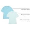 Amazon Essentials Men’s Cotton Short-Sleeve V-Neck T-Shirts, Pack of 2(Light Blue/Light Aqua)