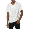 Amazon Essentials Men’s Cotton Short-Sleeve V-Neck T-Shirts, Pack of 2(Navy  Boat Print)