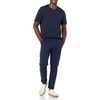 Amazon Essentials Men’s Cotton Short-Sleeve V-Neck T-Shirts, Pack of 2(Navy/Charcoal Heather)