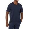 Amazon Essentials Men’s Cotton Short-Sleeve V-Neck T-Shirts, Pack of 2(Navy/Charcoal Heather)