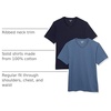 Amazon Essentials Men’s Cotton Short-Sleeve V-Neck T-Shirts, Pack of 2(Navy/Dark Blue)