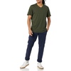 Amazon Essentials Men’s Cotton Short-Sleeve V-Neck T-Shirts, Pack of 2(Navy/Olive  Stripe)