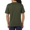 Amazon Essentials Men’s Cotton Short-Sleeve V-Neck T-Shirts, Pack of 2(Navy/Olive  Stripe)