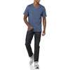 Amazon Essentials Men’s Cotton Short-Sleeve V-Neck T-Shirts, Pack of 2(Washed Blue  Tonal Floral Print)