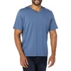 Amazon Essentials Men’s Cotton Short-Sleeve V-Neck T-Shirts, Pack of 2(Washed Blue/Lavender)