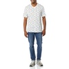 Amazon Essentials Men’s Cotton Short-Sleeve V-Neck T-Shirts, Pack of 2(White  Pineapple Print)