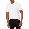 Amazon Essentials Men’s Cotton Short-Sleeve V-Neck T-Shirts, Pack of 2(White/White)