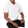 Amazon Essentials Men’s Cotton Short-Sleeve V-Neck T-Shirts, Pack of 2(White/White)