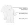 Amazon Essentials Men’s Cotton Short-Sleeve V-Neck T-Shirts, Pack of 2(White/White)