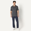 Amazon Essentials Men’s Interlock Polo Shirt(Charcoal Heather)