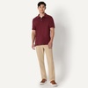 Amazon Essentials Men’s Interlock Polo Shirt(Rich Burgundy)