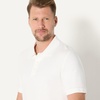 Amazon Essentials Men’s Interlock Polo Shirt(White)