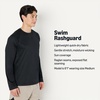 Amazon Essentials Men’s Long-Sleeve Quick-Dry UPF 50 Swim Tee(Black)
