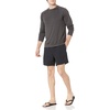 Amazon Essentials Men’s Long-Sleeve Quick-Dry UPF 50 Swim Tee(Dark Grey)