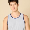 Amazon Essentials Men’s Regular-Fit Sleeveless Tank Tops(White/Blue)