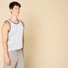 Amazon Essentials Men’s Regular-Fit Sleeveless Tank Tops(White/Blue)