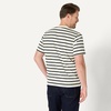 Amazon Essentials Men’s Relaxed Fit Cotton Jersey T-Shirt, Soft Fabric(Eggshell White Black Mariner Stripe)