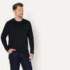 Amazon Essentials Men’s Relaxed Fit Long Sleeve T-Shirt(Black)