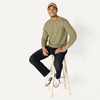 Amazon Essentials Men’s Relaxed Fit Long Sleeve T-Shirt(Light Olive)