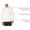 Amazon Essentials Men’s Relaxed Fit Long Sleeve T-Shirt(White)