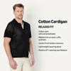 Amazon Essentials Men’s Short Sleeve Button-Down Resort Knit Shirt(Black)